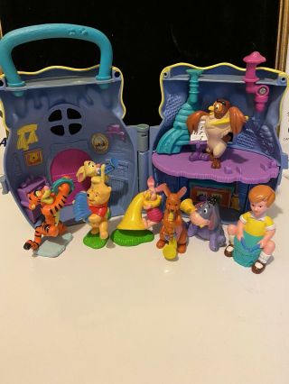 Winnie The Pooh Honey Pot House Play Set & 8 Figures Playing Instruments