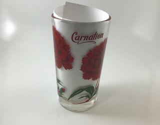 Vintage Red Carnation Boscul Peanut Butter Glass