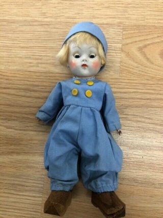 Vintage Vogue Strung Ginny Dutch Boy/girl With Hand Carved Wood Shoes