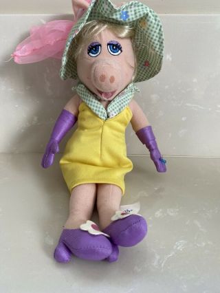 Miss Piggy Muppets Jim Henson Plush Doll Stuffed Animal 14 " Sherwoods Brand 2002