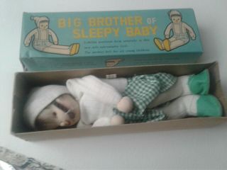 Vintage " Big Brother Of Sleepy Baby " Doll,  By Shackman