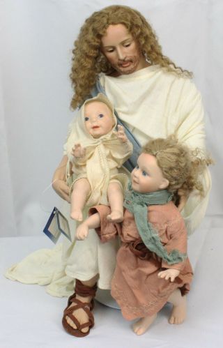 Vtg Ashton Drake Doll Jesus Messages Of Hope Let The Little Children Come 1994
