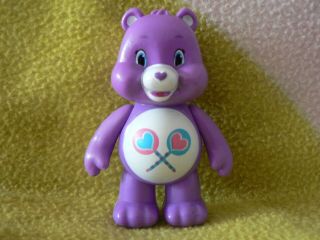 3 " Poseable Plastic Figure Purple Share Lollipops Care Bear Baby Boy Girl Toy