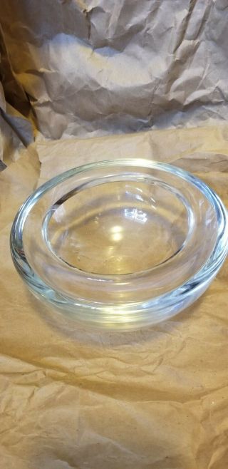 Murano Vintage Clear Glass Ash Tray