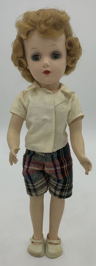 Vintage 14 " Hard - Plastic Mary Hoyer Doll,  Strawberry Blonde Or Redhead