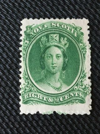 Nova Scotia Stamp Scott 11 Mnh C.  1860 - 1863 Green 8 1/2 Cent Cv$15