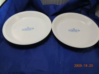 Set Of 2 Corning Ware Pie Plates Blue Cornflower P - 309 9 " X1 1/4 "