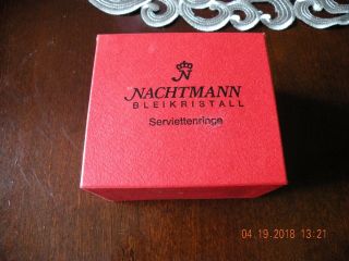 Crystal Napkin Rings - Nachtmann Bleikristall 24 Lead Crystal Germany - Nib
