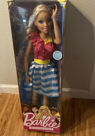 Barbie 28 " Just Play Best Fashion Friend Doll - Blonde Hair 83902 Nrfb