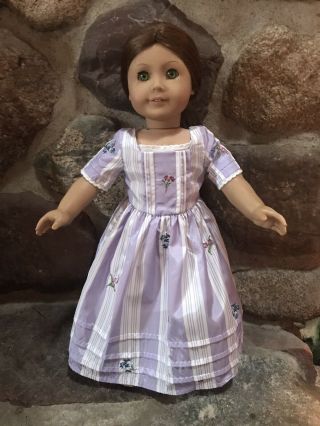 Pleasant Company American Girl Doll Felicity With Lavender Meet Dress And Shift