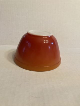 Vintage Pyrex Flameglo Red Rust Orange Ombre 1 1/2 Pt.  401 Small Mixing Bowl