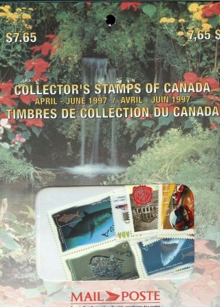 April To June 1997 Quarterly Issue Canada Stamps Cat $16,
