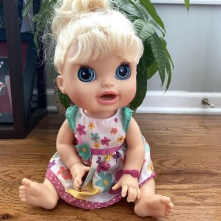 2012 Hasbro Baby Alive Real Surprises Blonde Doll English And Spanish