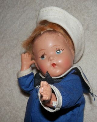 Vintage Vogue Toddles Doll Painted Face Sailor Boy