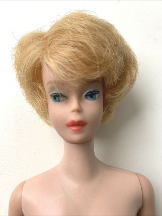 Vintage 1964 Mattel Lemon Blond Bubble Cut Barbie Doll Midge Barbie Body
