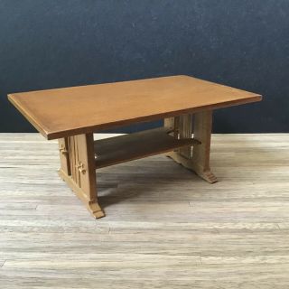 Bespaq Dining Table - Arts and Crafts - Mission Style - 1:12 Scale Miniature 2