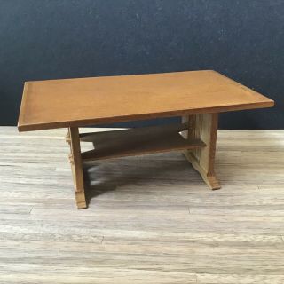 Bespaq Dining Table - Arts and Crafts - Mission Style - 1:12 Scale Miniature 3