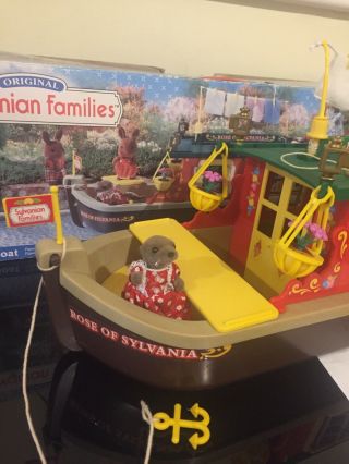 Sylvanian Families Canal Boat Rose Of Sylvania Figure/Accessories Bundle Boxed 3