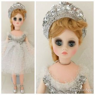 Rare Vtg 1960’s Madame Alexander Elise Silver Ballerina Doll 17 " W Stand