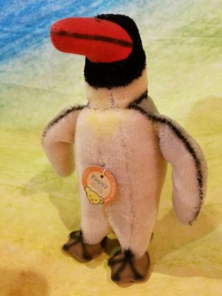 Steiff Peggy Penguin Mohair Plush 8” Vintage With Tag