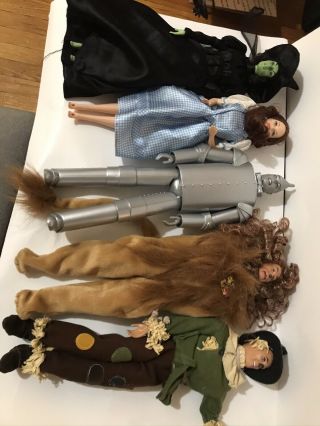 Set Of 5 Barbie Wizard Of Oz Dolls 2012 Dorothy,  Lion,  Tin Man,  Scareerow Wicked Wi