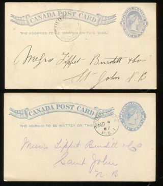 Canada Pei Prince Edward Island - Summerside 1884 / 1887 - Two Diff Cds Cancels