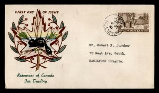 Dr Who 1950 Canada Fdc Resources Of Canada For Trading C224035