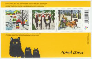 Canada - Christmas,  Maud Lewis Paintings,  2020 Souvenir Sheet - Mnh