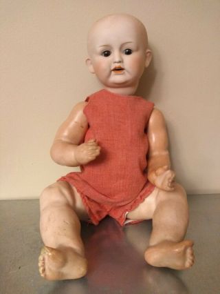 Antique Japanese Nippon Porcelain Baby Doll With Composition Body Rare