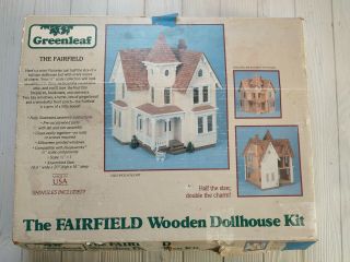 Greenleaf The Fairfield Victorian Wooden Dollhouse Kit 8015 Open Box 1983 Read