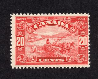Canada 157 20 Cent Dark Carmine Harvesting Wheat King George V Scroll Issue Mnh