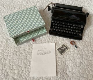 American Girl Kit Typewriter Set Retired Version Paper Box W/ Drawer