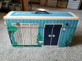 Vintage Barbie Dream House Fold - Out Playset Mattel 1962 Stock Num 816
