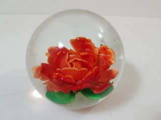 Red " Rose " Paperweight,  Dynasty Gallery Heirloom Collectibles,