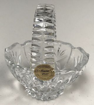 Vintage Princess House 24 Lead Crystal Mini Flower Basket With Handle