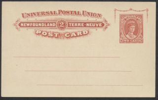 Newfoundland P11 2c Queen Mary Upu Postal Card,  Ava Maria Message