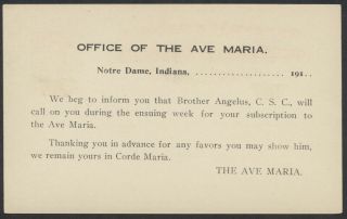 Newfoundland P11 2c Queen Mary UPU Postal Card,  Ava Maria Message 2