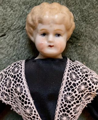 Antique German 9” China Head C1890 Doll With Outfit