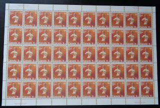 Canada - Sheet Of 50 Stamps - Vfnh - Scott B7 - Semi - Postal Stamps.
