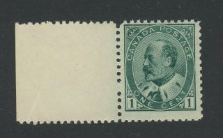 Canada King Edward Vii Stamp 89 - 1c Mnh F,  W Selvedge Fine Guide Value = $50.  00