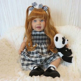 RARE Gorgeous Pat Secrist Jilly Bean Toddler Baby Doll With Red Hair & Blue Eyes 2