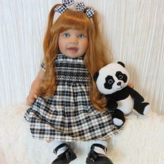 RARE Gorgeous Pat Secrist Jilly Bean Toddler Baby Doll With Red Hair & Blue Eyes 3