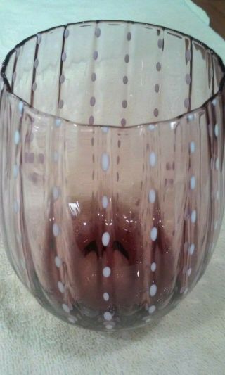 Murano Art Style Hand Blown Small Glass Vase