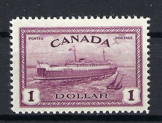 Canada 1946 - 47 Peace Re - Conversion: 1 Dollar Purple Sg406 Mvlh Cv £27