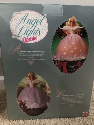 Vintage 1993 Angel Lights Barbie Doll Christmas Tree Topper Limited Mattel 2