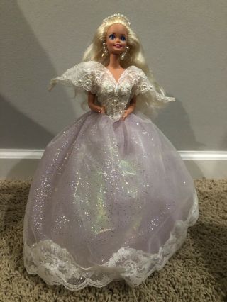 Vintage 1993 Angel Lights Barbie Doll Christmas Tree Topper Limited Mattel 3