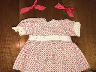 Doll Clothing Terri Lee Tagged 1950’s Floral Red And White Dress