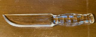 Block Window Pane Crystal Glass Fruit Wedding Knife 8 1/4in