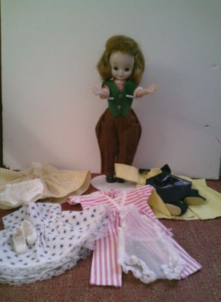 Vintage Pretty 8 " American Character Betsy Mccall Doll With Clothing & Shoes