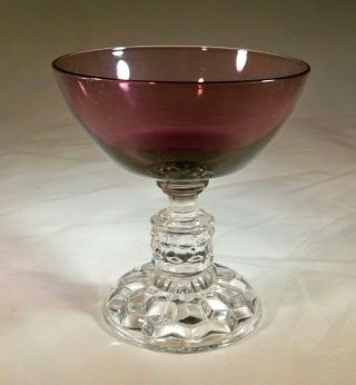 Fostoria American Lady Amethyst 4 " Tall 6 - Ounce Low Footed Sherbet Or Champagne